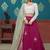Dark-pink Pigment Foil Printed georgette semi stitched Party lehenga