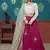 Dark-pink Pigment Foil Printed georgette semi stitched Party lehenga