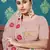 Peach Pigment Foil Printed georgette semi stitched Party lehenga