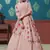 Peach Pigment Foil Printed georgette semi stitched Party lehenga