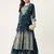 Kvsfab Women Green & White Embroidered Sequins Tiered Layered Anarkali Kurta