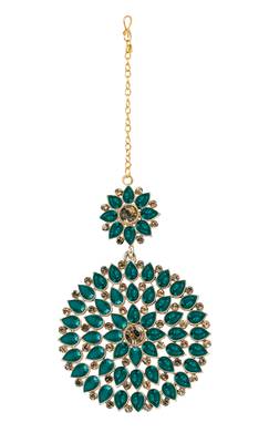 Green diamond maang-tikka 2