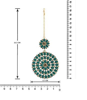 Green diamond maang-tikka 3