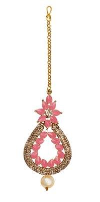 Pink maang-tikka 2