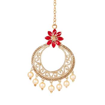 Red diamond maang-tikka 1