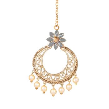 Grey diamond maang-tikka 1