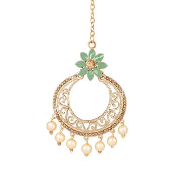 Green diamond maang-tikka 1