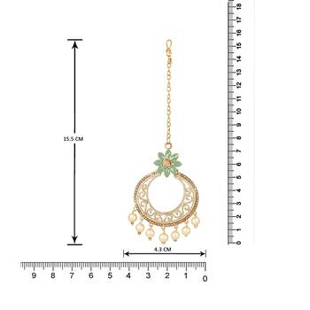 Green diamond maang-tikka 4