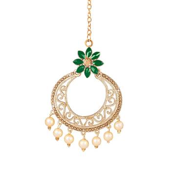 Green diamond maang-tikka 1