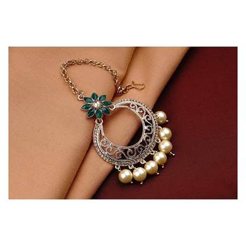 Green diamond maang-tikka 2