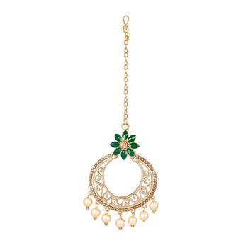 Green diamond maang-tikka 3