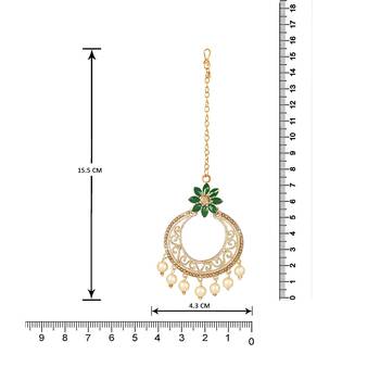 Green diamond maang-tikka 4