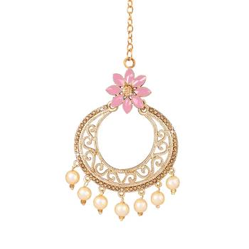 Pink diamond maang-tikka 1