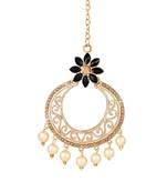 Black diamond maang-tikka