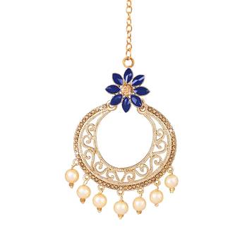 Blue diamond maang-tikka 1