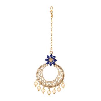 Blue diamond maang-tikka 3