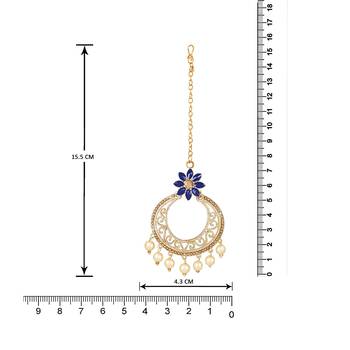 Blue diamond maang-tikka 4