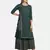 BOTTLE GREEN PRINTED KURTA