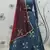 Blue Pigment Foil Printed georgette semi stitched Wedding lehenga
