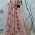 Peach Pigment Foil Printed georgette semi stitched Party lehenga
