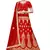Red embroidered silk semi stitched lehenga