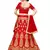 Red embroidered silk semi stitched lehenga