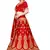 Red embroidered silk semi stitched lehenga