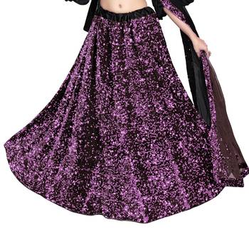 Multicolor sequins velvet semi stitched lehenga 3