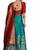 Green woven silk semi stitched lehenga