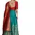Green woven silk semi stitched lehenga