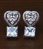 Rose Gold Plated AAA CZ Embellished American Diamond Earrings 216ED533