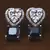 Rose Gold Plated Sapphire Embellished American Diamond Earrings 216ED536