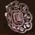 Rose Gold Plated Baby Pink Stone Embellished Adjustable American Diamond Finger Ring FR33