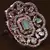 Rose Gold Plated Mint Stone Embellished Adjustable American Diamond Finger Ring FR34