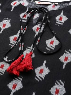 Black printed rayon cotton-kurtis with Palazzos 3