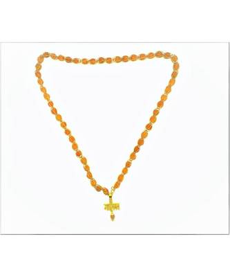 Raviour Lifestyle Mahakal Shiva Trishul Rudraksha Wood Pendant With Rudraksha Wired Mala 1
