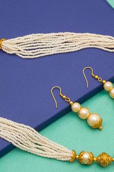 multicolor Traditinal Gold Plated Alloy Necklace