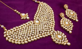 multicolor Traditinal Gold Plated Alloy Necklace 1