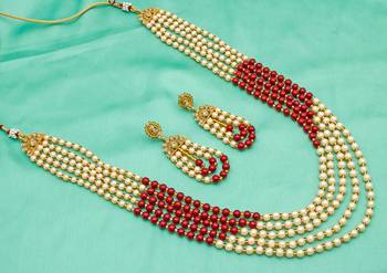 multicolor Traditinal Gold Plated Alloy Necklace 1