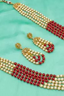 multicolor Traditinal Gold Plated Alloy Necklace