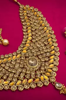 multicolor Traditinal Gold Plated Alloy Necklace