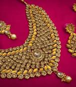 multicolor Traditinal Gold Plated Alloy Necklace