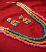 multicolor Traditinal Gold Plated Alloy Necklace