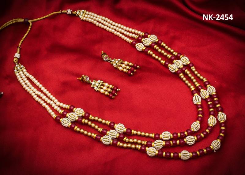 multicolor Traditinal Gold Plated Alloy Necklace