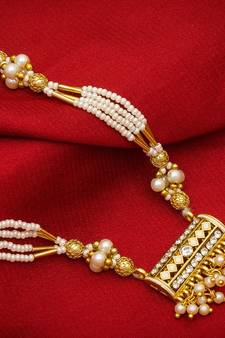 multicolor Traditinal Gold Plated Alloy Necklace