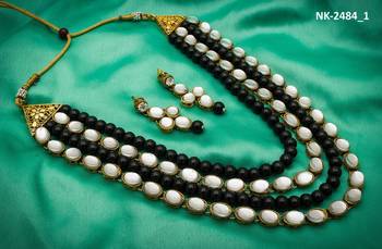 multicolor Traditinal Gold Plated Alloy Necklace 1