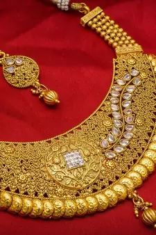 multicolor Traditinal Gold Plated Alloy Necklace