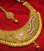 multicolor Traditinal Gold Plated Alloy Necklace