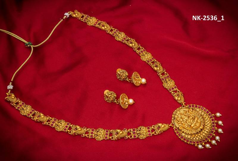 multicolor Traditinal Gold Plated Alloy Necklace