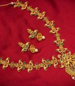 multicolor Traditinal Gold Plated Alloy Necklace